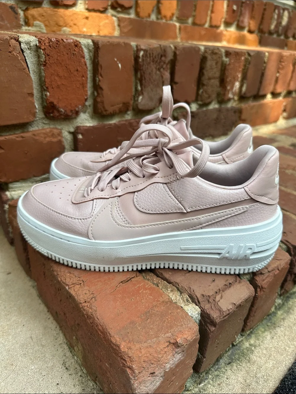 Nike Women's Pink Air Force 1 Platform Sneakers